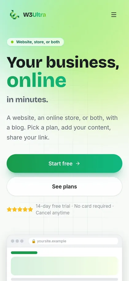 W3Ultra on a phone