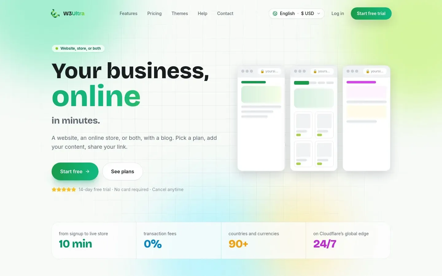 W3Ultra homepage
